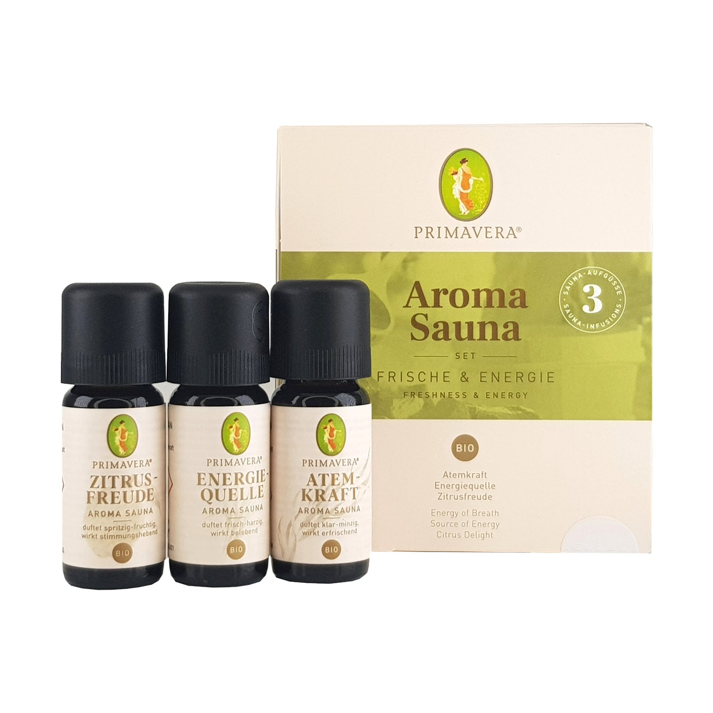 Aroma-Sauna Set, 3x10ml, Frische & Energie