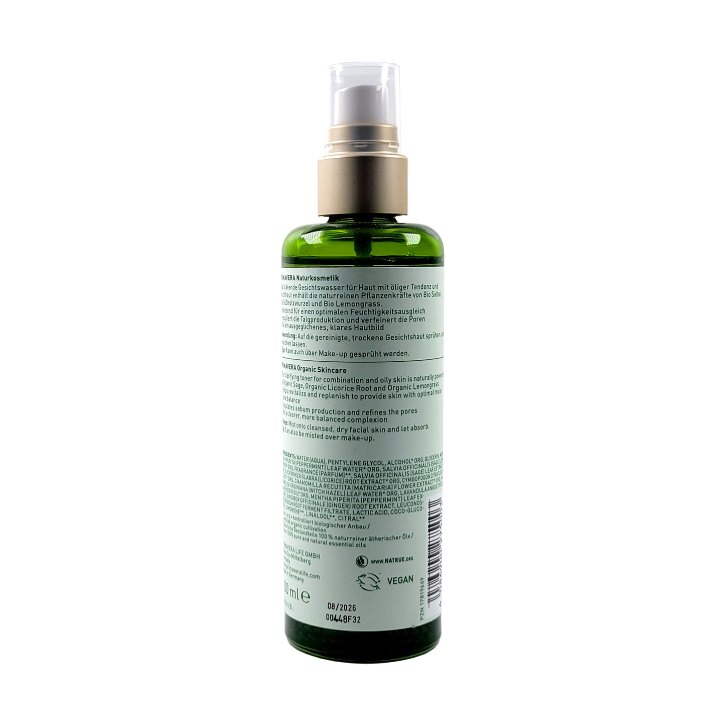 Face Toner, Pure Balance, Clarifying & Pore Minimizing, 100ml, vegan