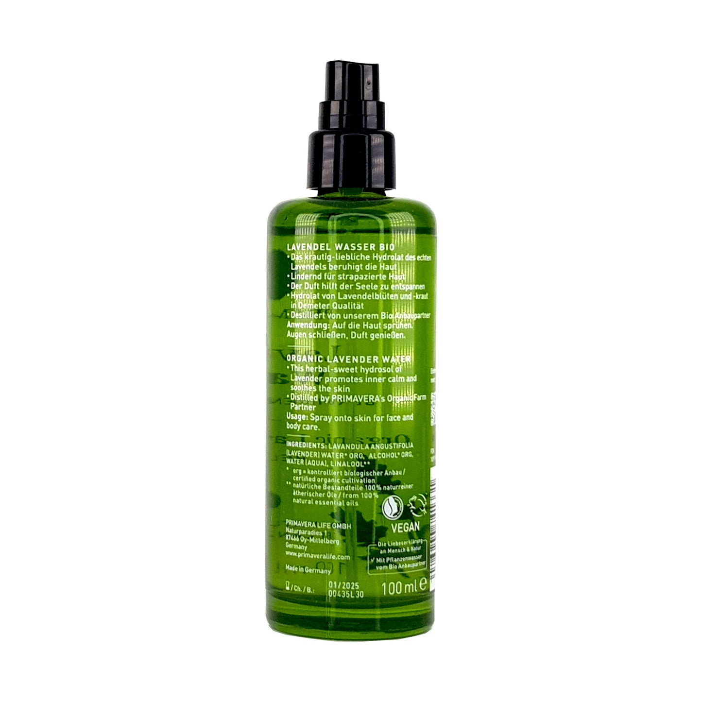 Lavendelwasser 100ml, bio vegan