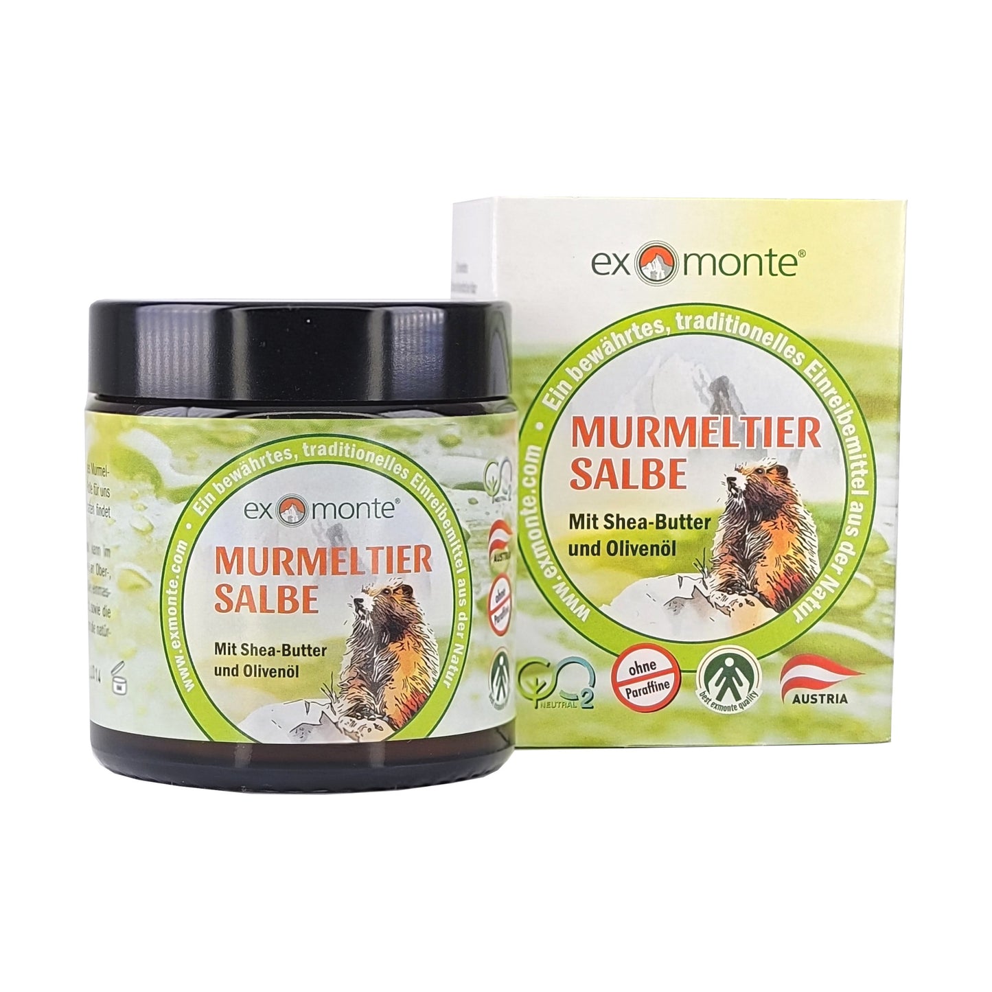 Exmonte - Murmeltiersalbe 100ml Glas, paraffinfrei