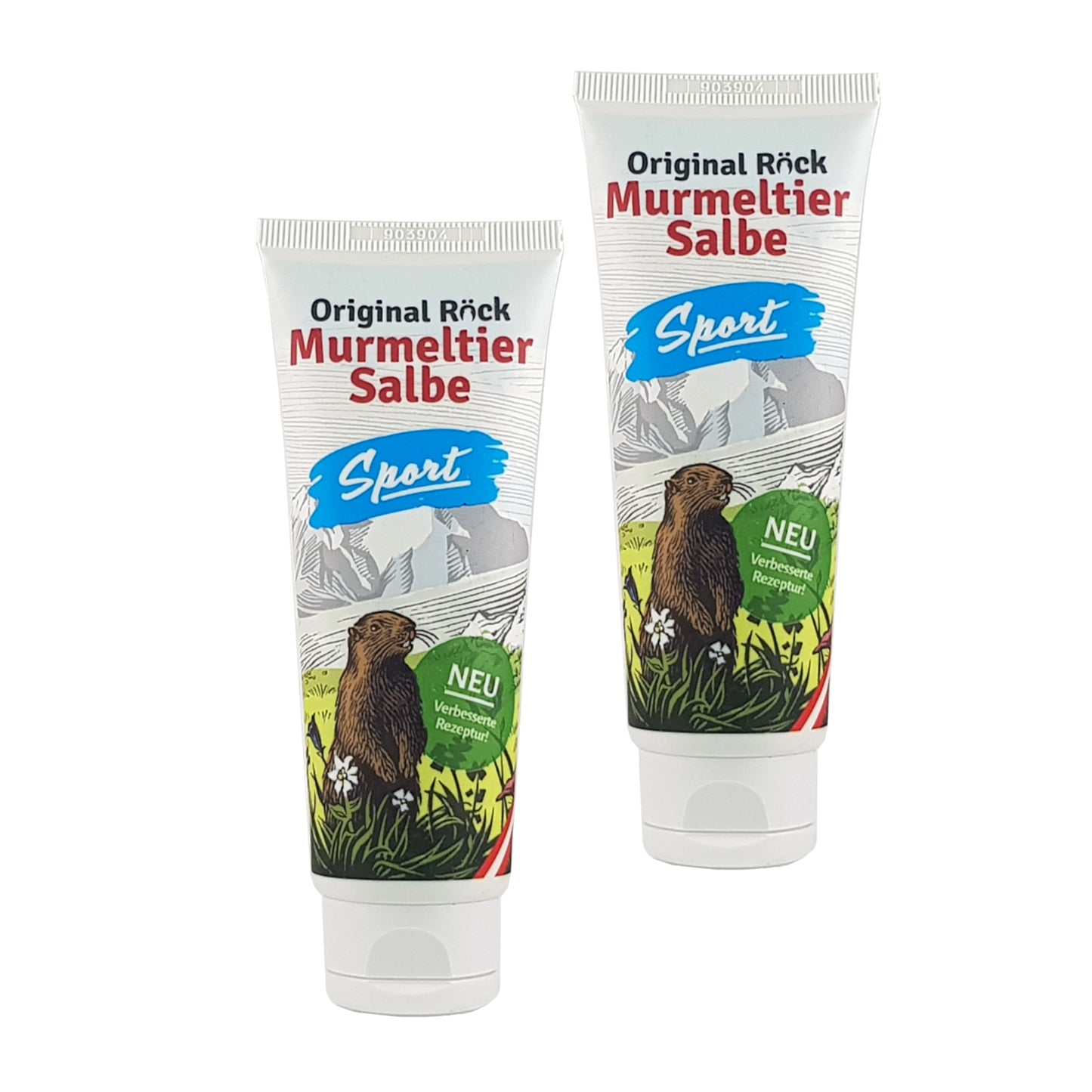 Original Röck Murmeltiersalbe, 2 Tuben mit je 75ml Inhalt, Vorderansicht, als Variante