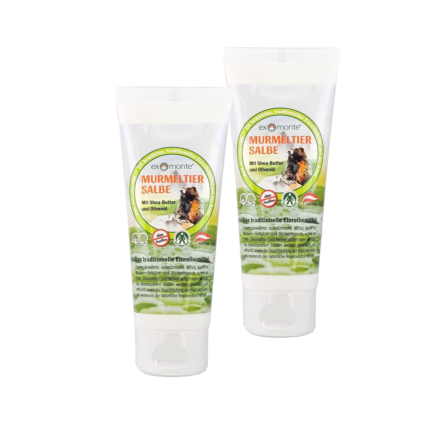 Exmonte - Murmeltiersalbe 70ml, paraffinfrei, mit Sheabutter,
