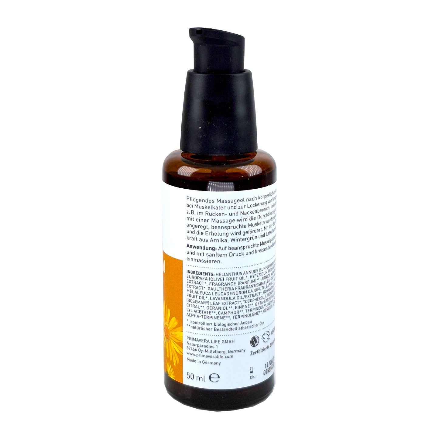 Muskelwohl Pflegeöl Aktivwohl 50ml, bio vegan