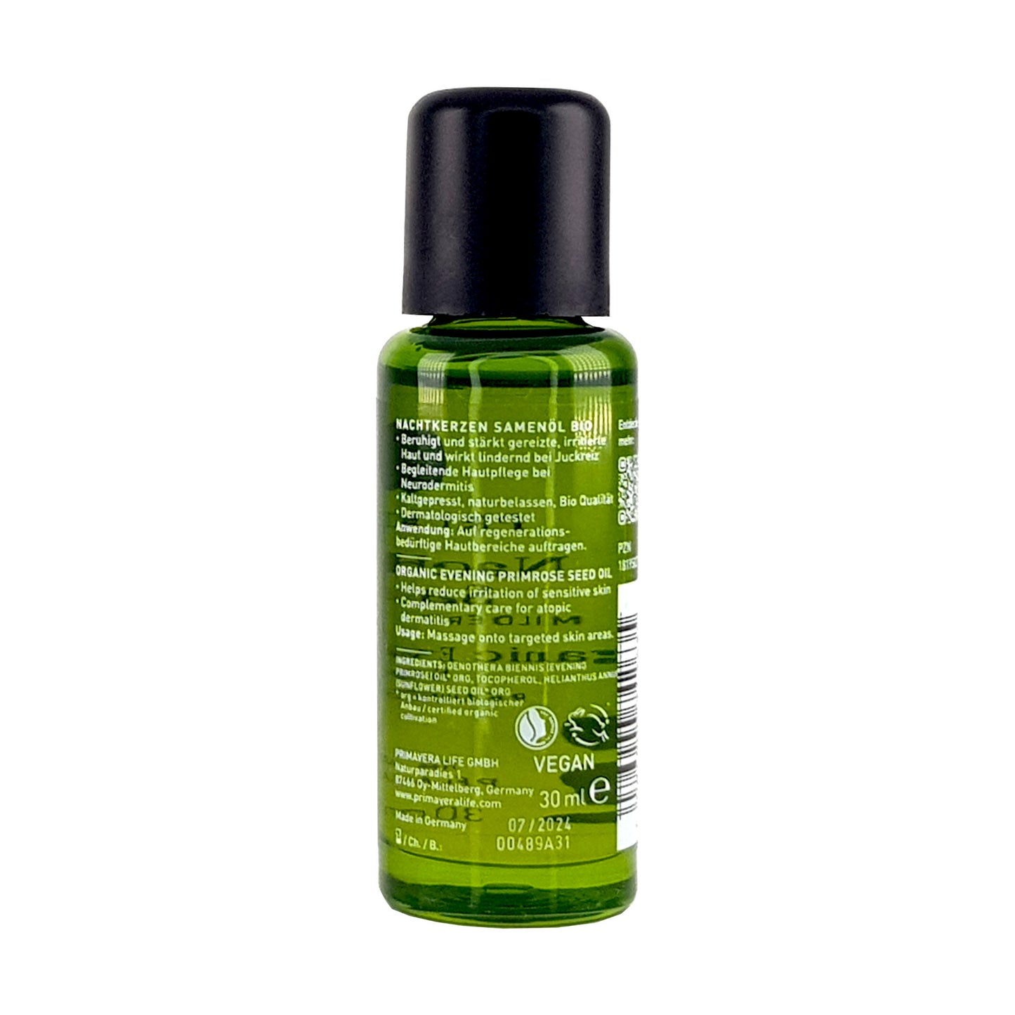 Nachtkerzensamenöl 30ml, bio vegan
