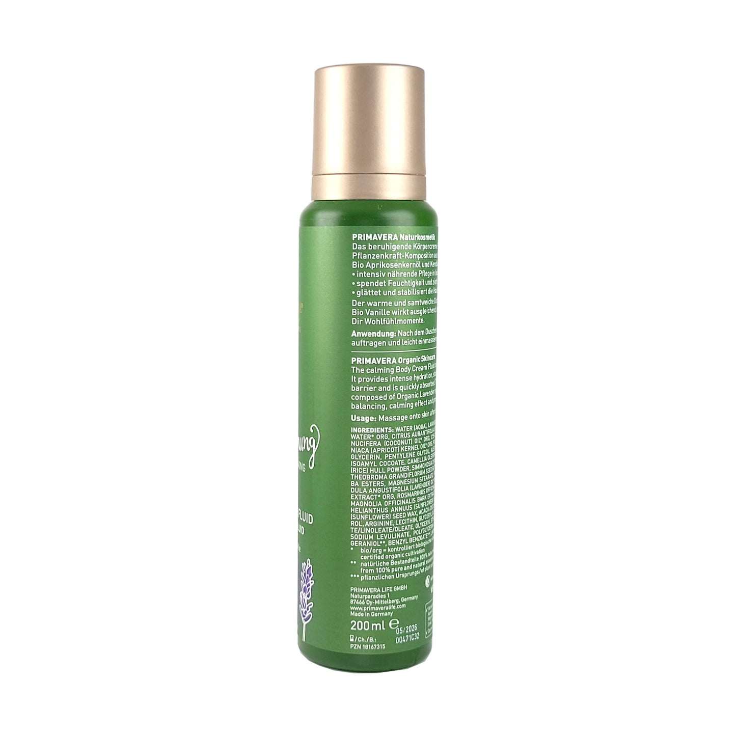Pure Entspannung Körpercreme Lavendel-Vanille, 200ml, Bio, vegan