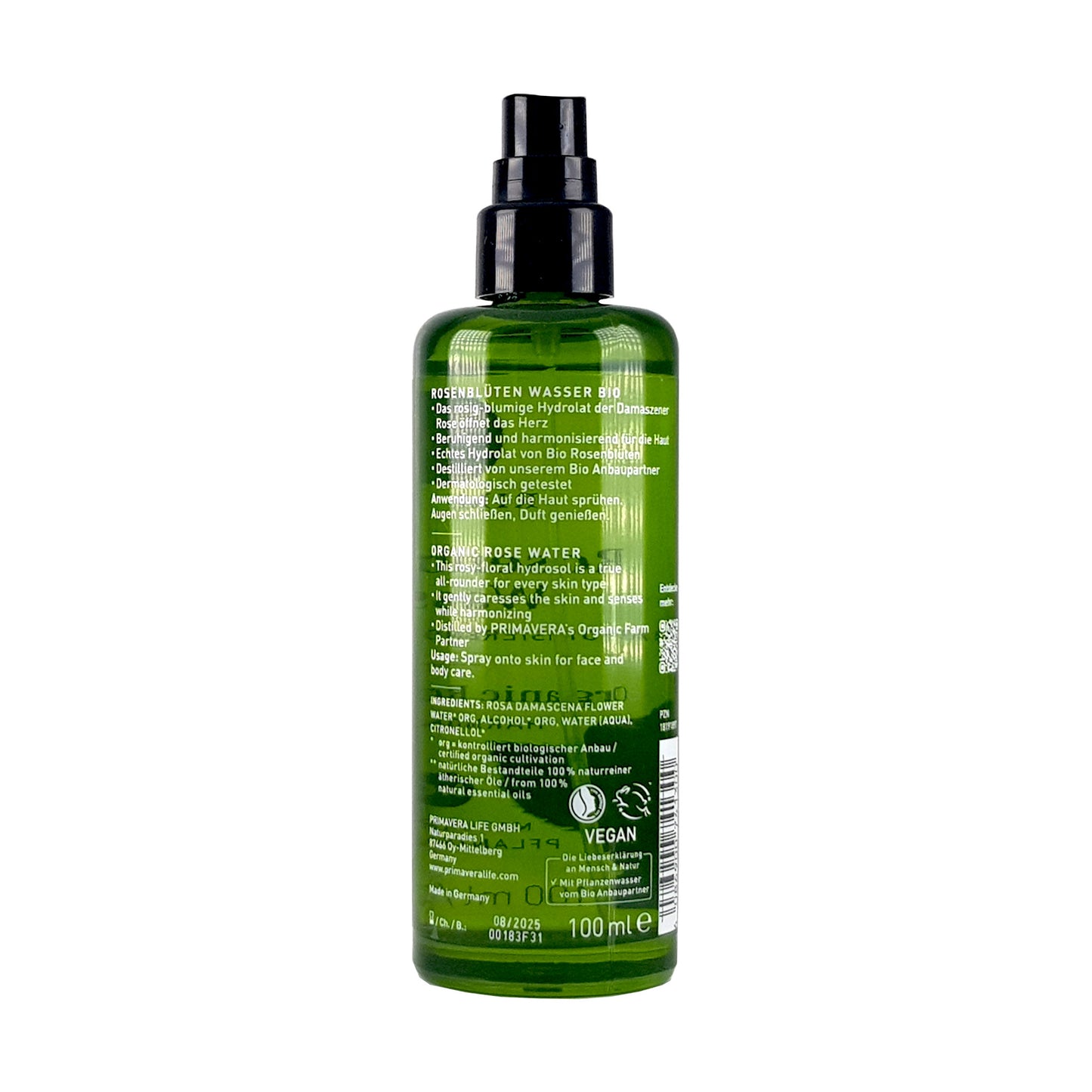 Rosenblütenwasser 100ml; bio vegan