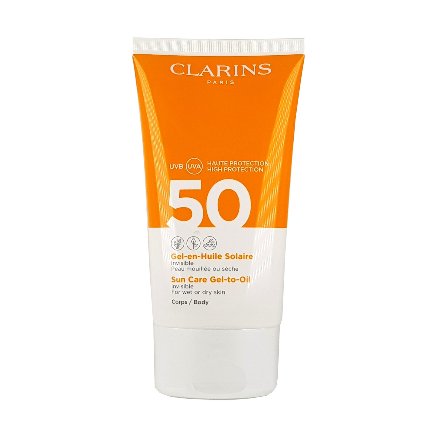 Clarins transparender Öl in Gel Sonnenschutz SPF 50; 150ml