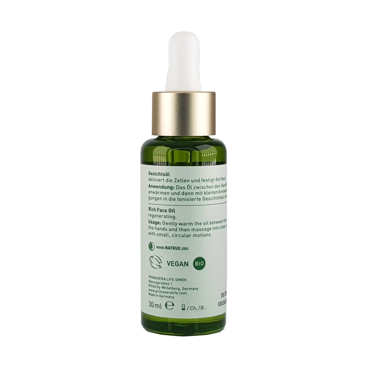 Rich Face Oil - Regenerating 30ml; bio, vegan