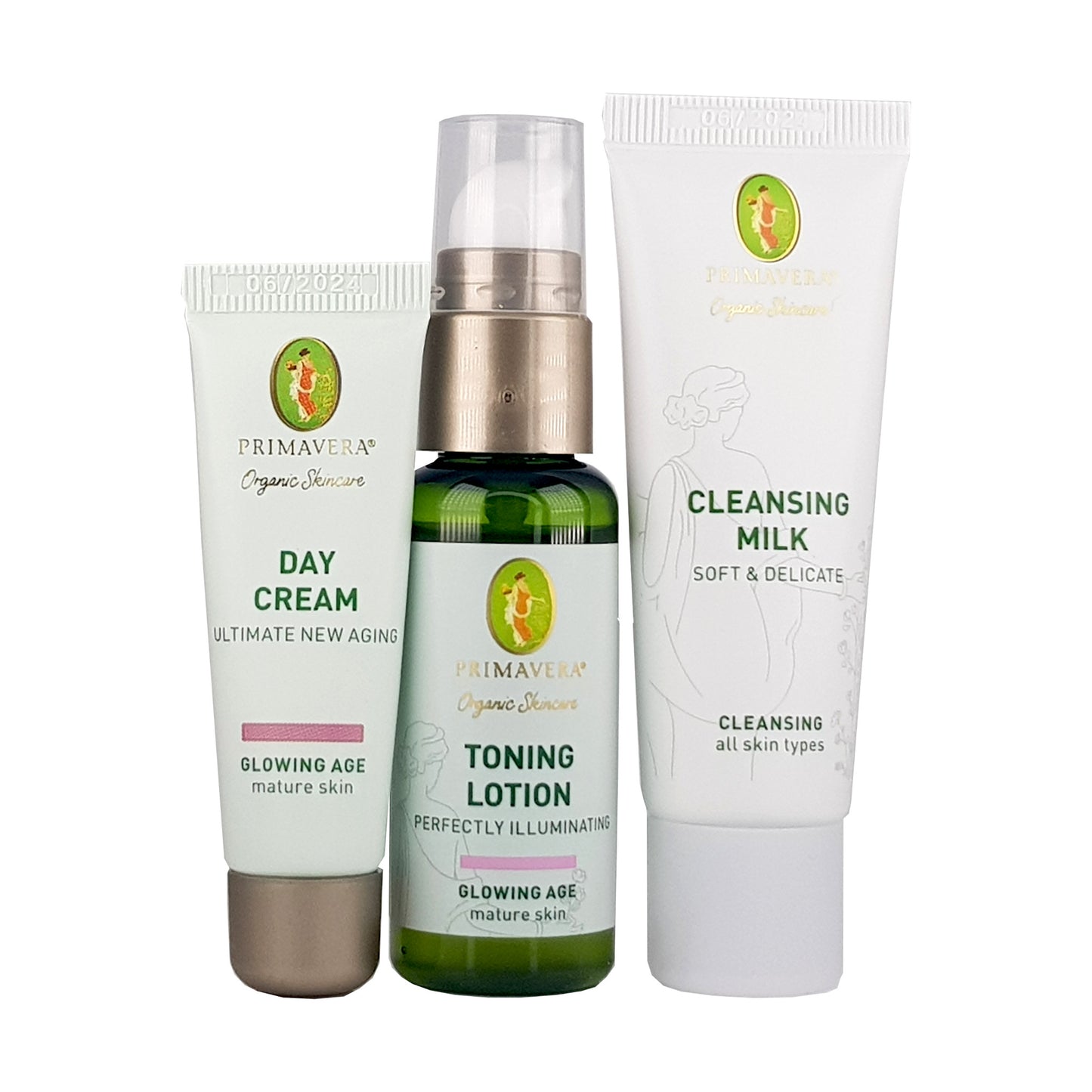 Starter & Travel Set Glowing Age, anspruchsvolle Haut vegan