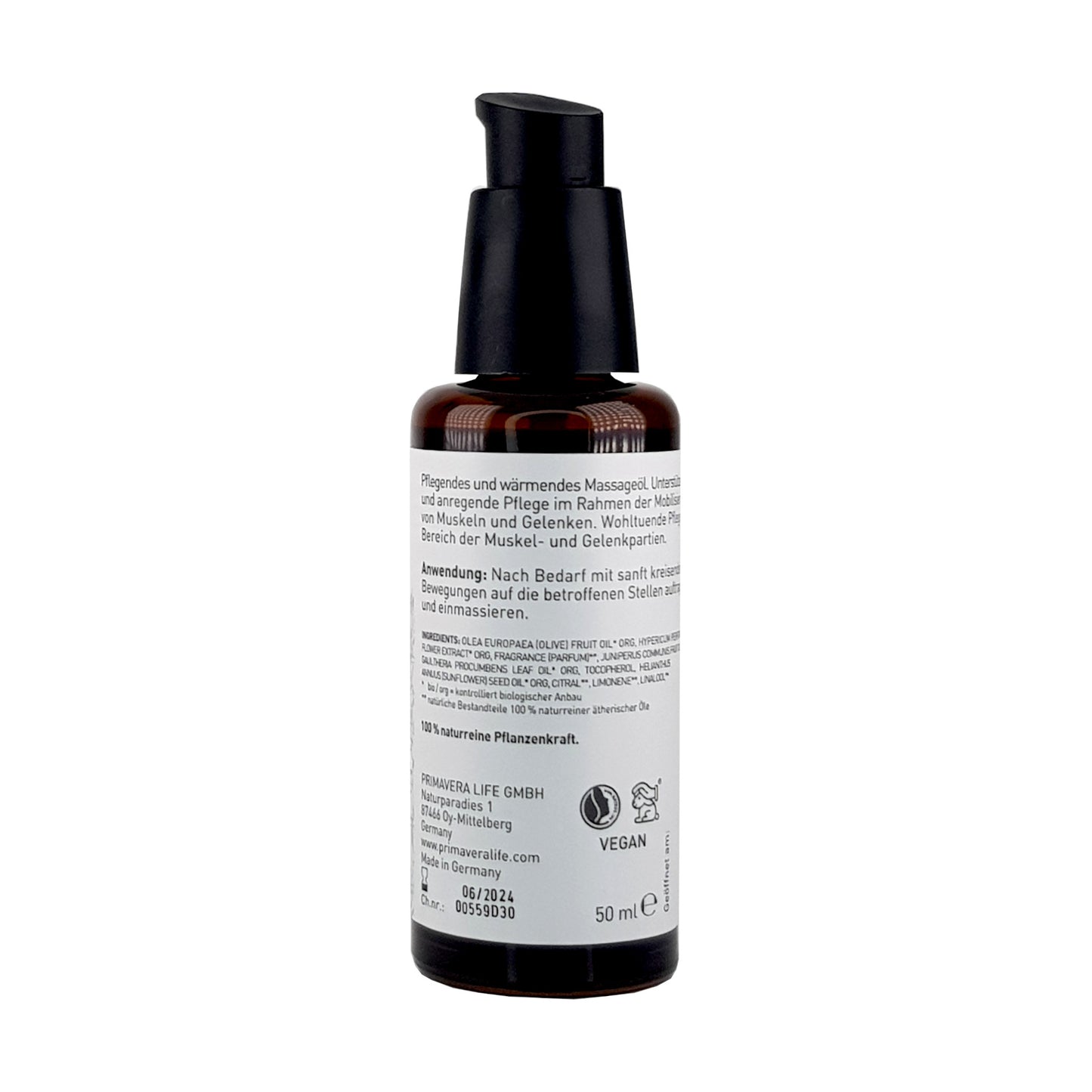 Muskel & Gelenk Massage Öl 50ml, bio vegan