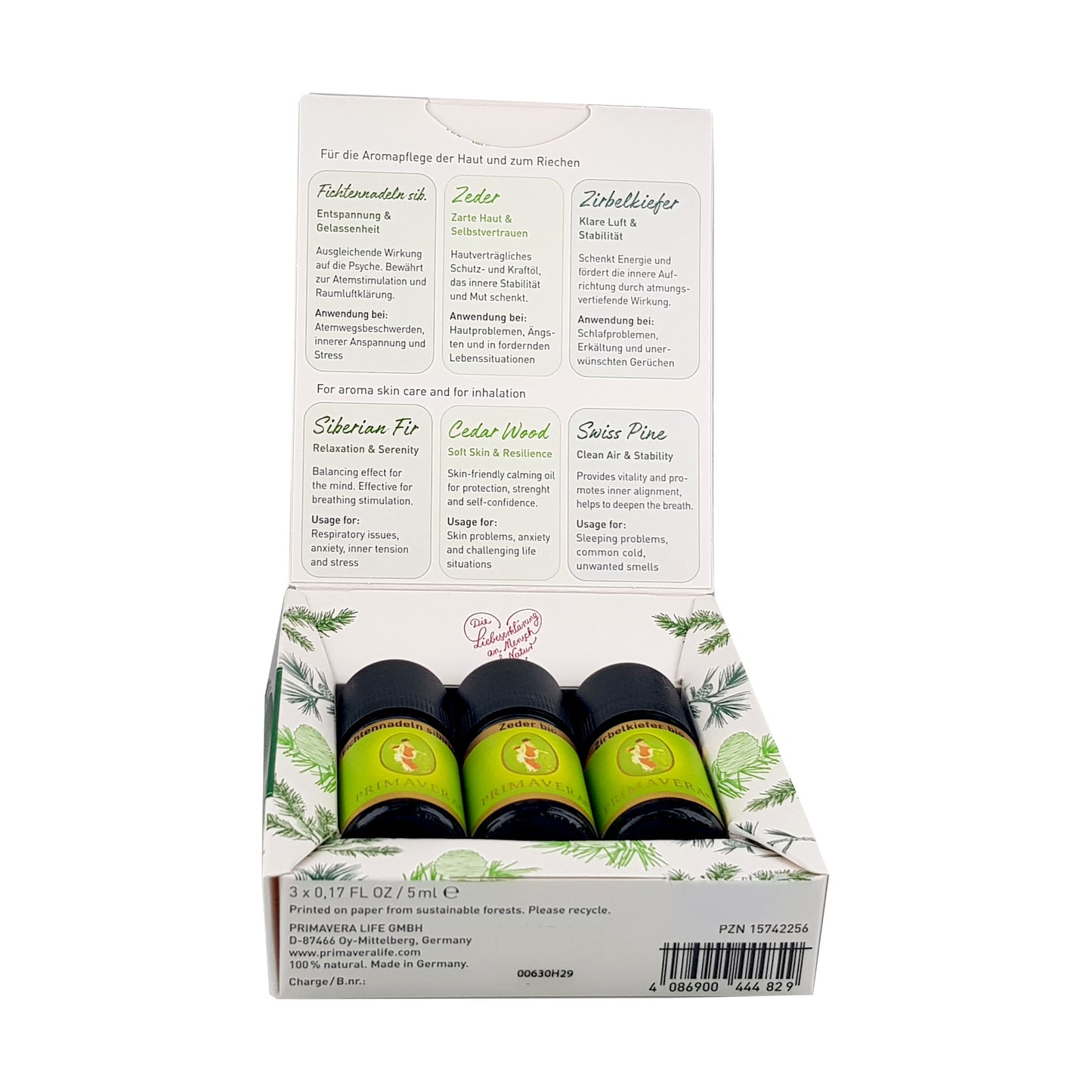 Set Duftende Waldkraft 3x5ml bio, vegan