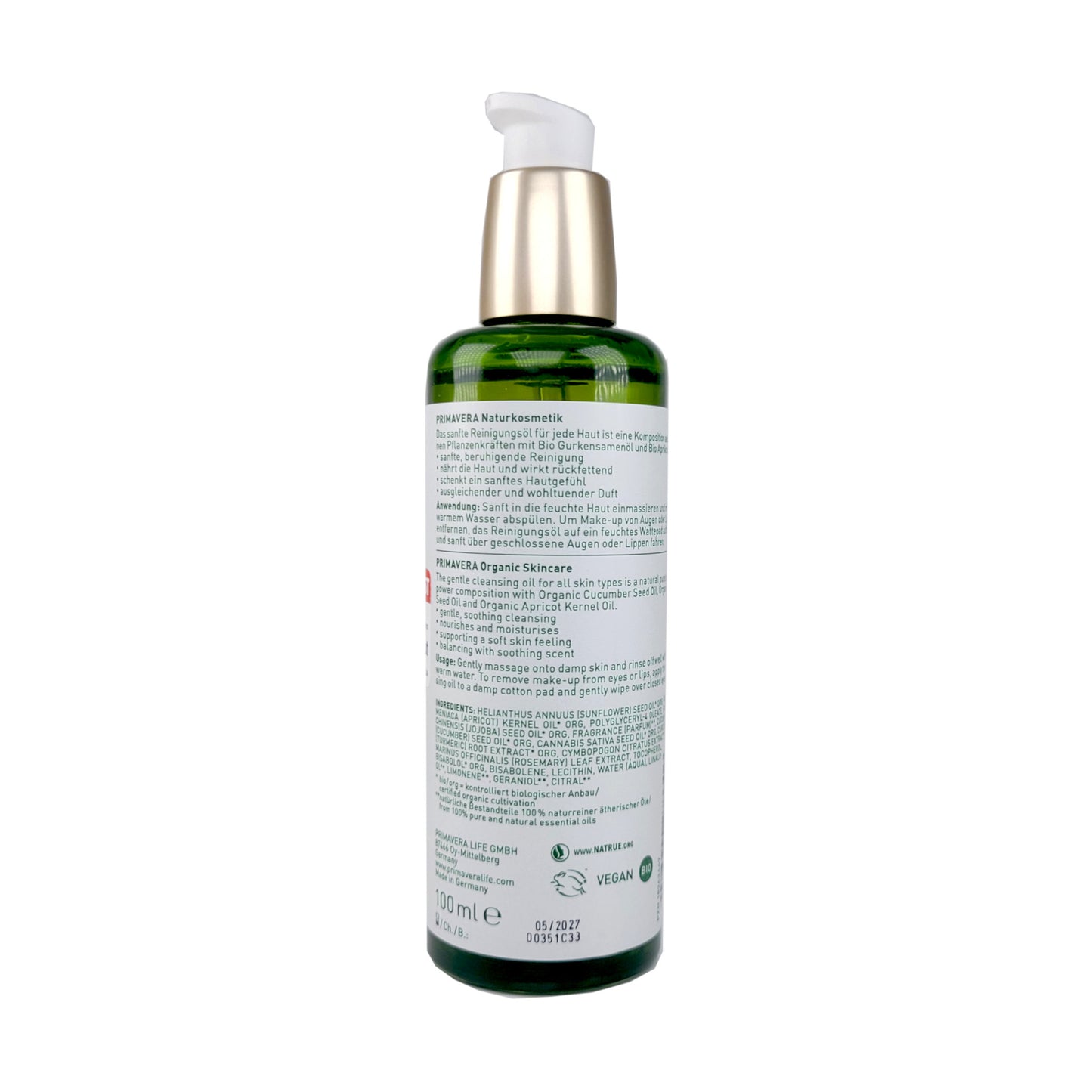 Cleansing Oil 100ml, Calming & Softening, alle Hauttypen, vegan,