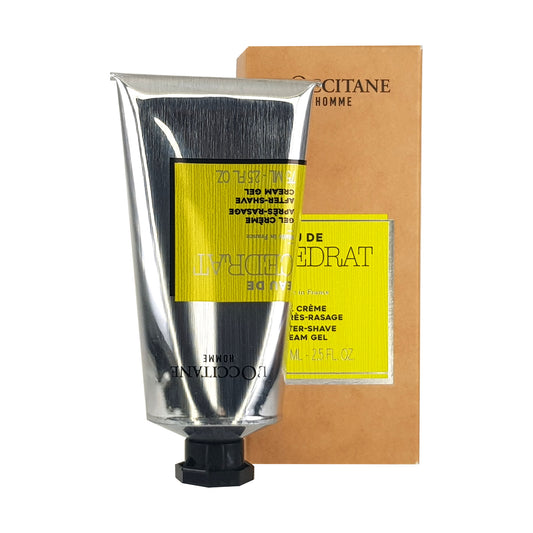 Eau de Cedrat After-Shave Gel-Creme, 75ml, Vorderansicht Aluminiumtube mit Umverpackung, Inhaltsangabe 75ml