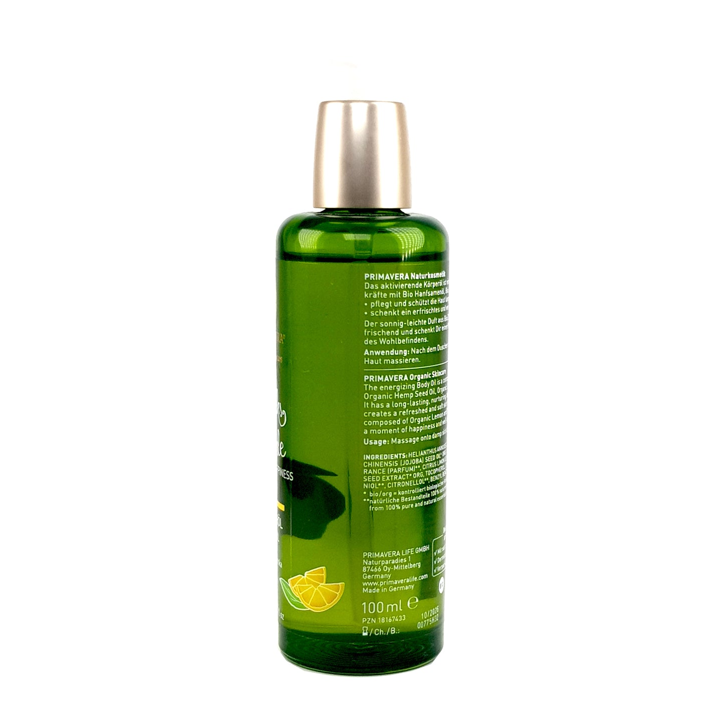 Glücksgefühle Körperöl Zitrone & Tonka, 100ml, vegan