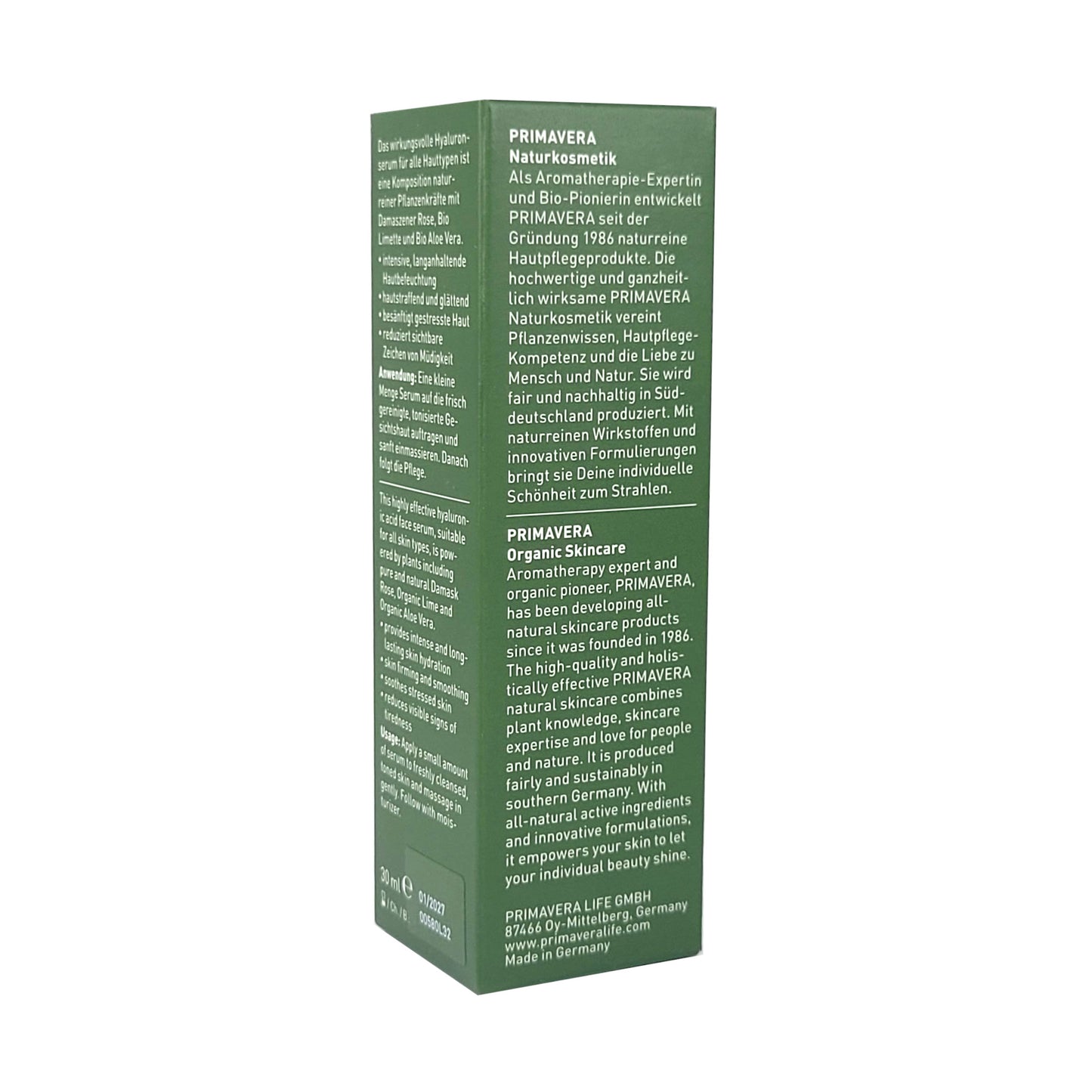 Primavera Hyoluron-Säure Serum, 30ml, vegan