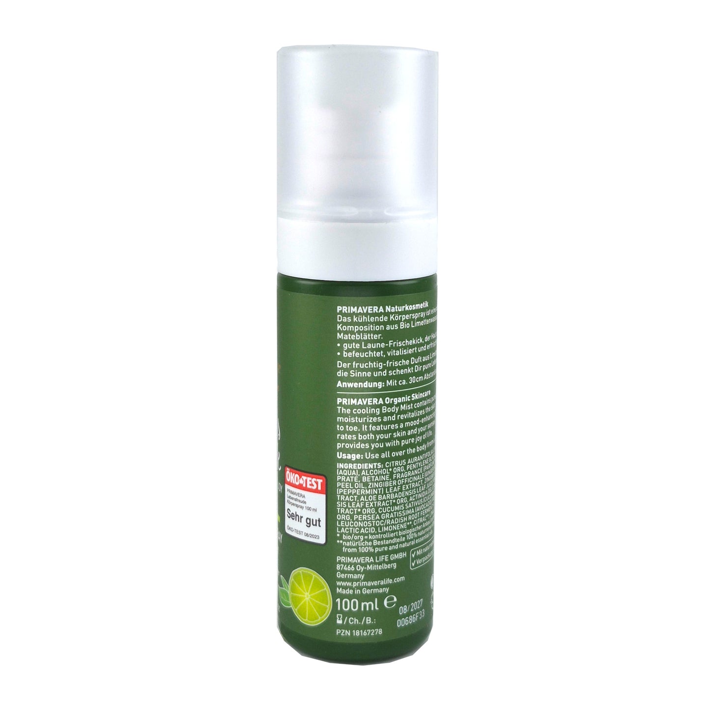 Primavera Lebensfreude Körperspray, 100ml, vegan