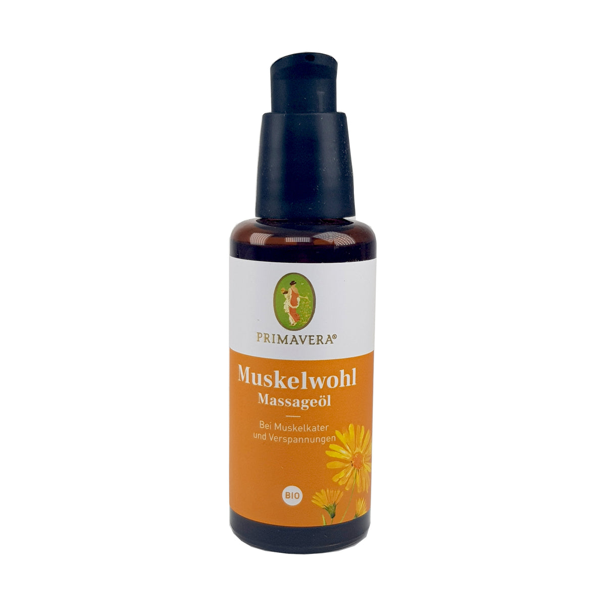 Primavera Muskelwohl Massageöl 50ml, bio vegan